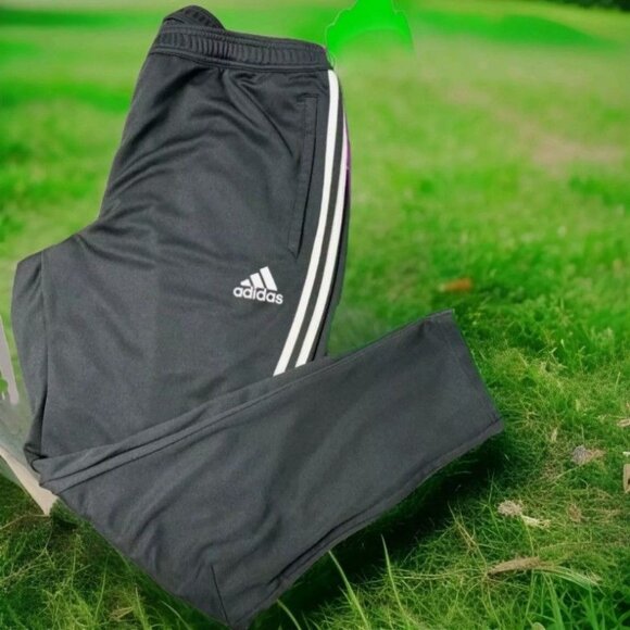 Adidas Mens 2XL Track Pants Zippered Pockets & leg hem Sports Soccer Basketball - Picture 1 of 14